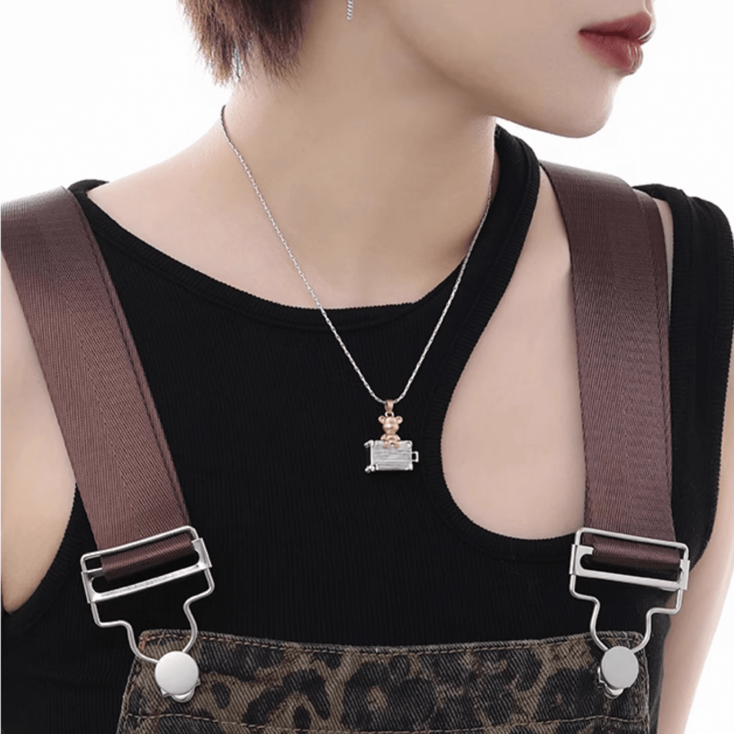 925 Charming Teddy Bear Pendant Necklace - Enola&SHEPersonalized NecklacePersonalized NecklacePersonalized Necklace925 Charming Teddy Bear Pendant Necklace