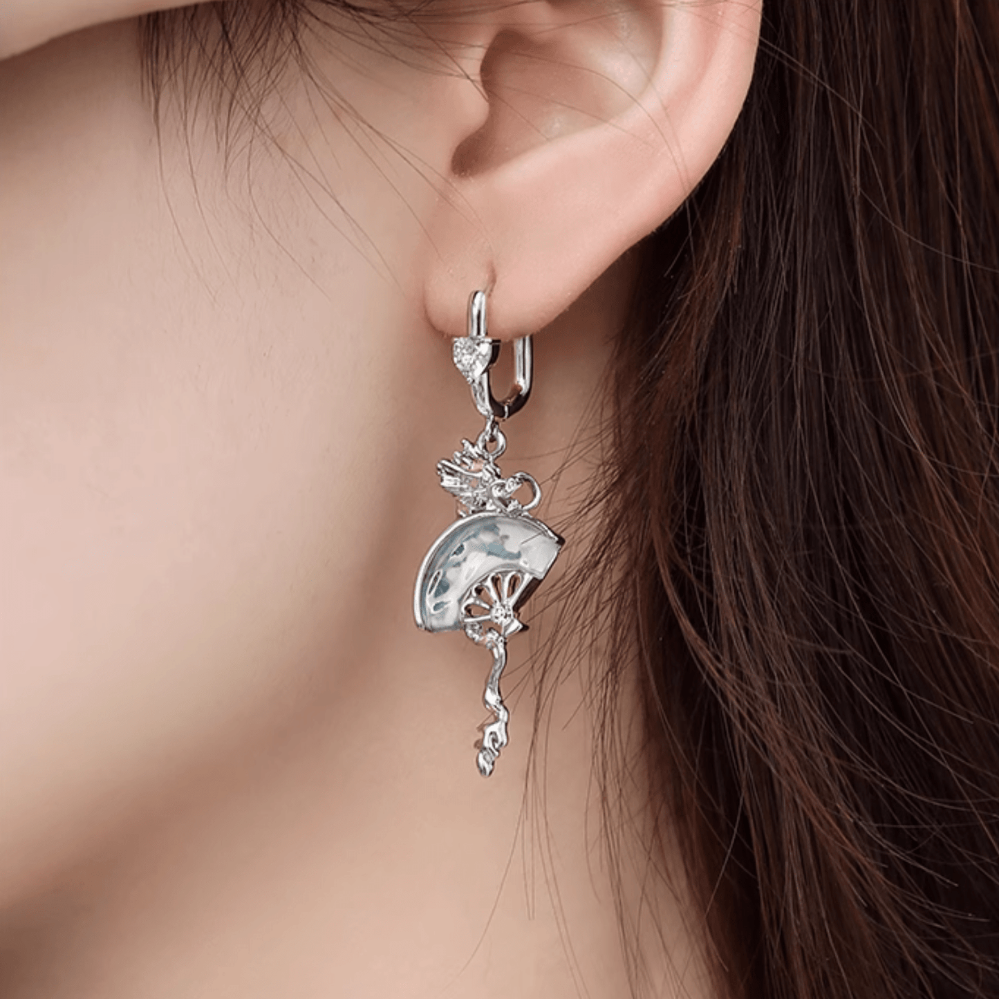 Dragon Fan Drop Earrings | Sterling Silver & Abalone Shell Dangle Jewelry - Enola&SHEPersonalized EarringPersonalized EarringPersonalized EarringDragon Fan Drop Earrings | Sterling Silver & Abalone Shell Dangle Jewelry