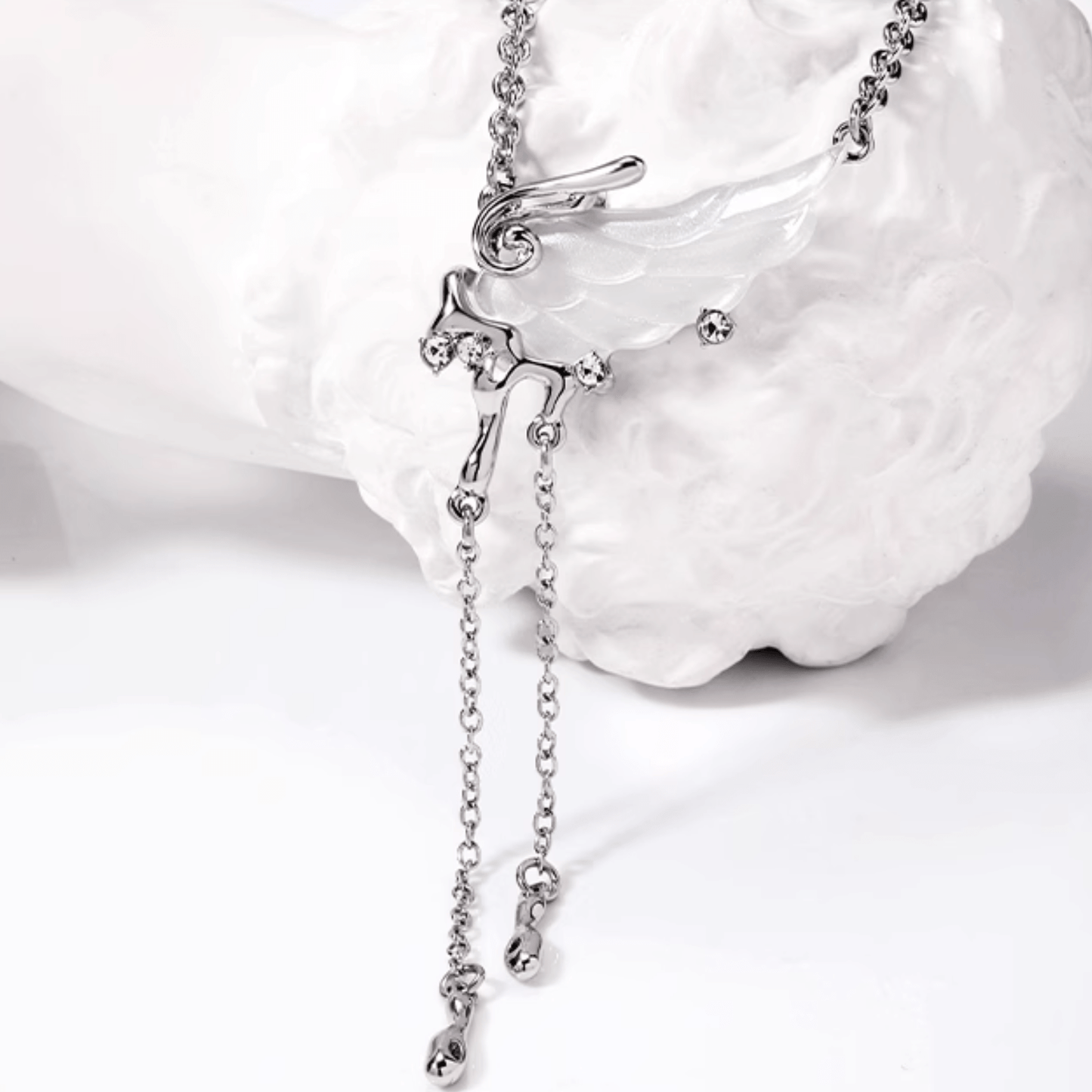 Ethereal Delicate Fairycore Wing Pendant Necklace - Enola&SHEPersonalized NecklacePersonalized NecklacePersonalized NecklaceEthereal Delicate Fairycore Wing Pendant Necklace