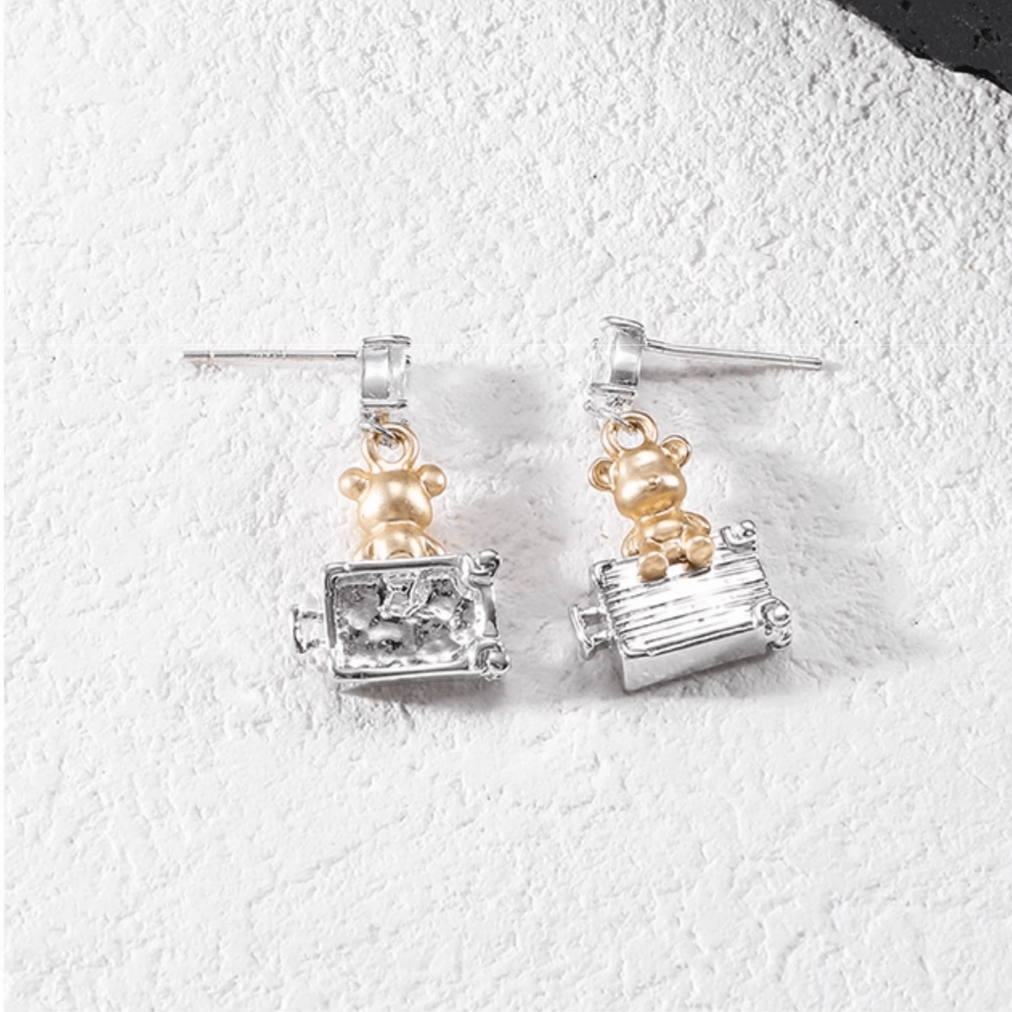 Playful Teddy Bear Drop Earrings - Enola&SHEPersonalized EarringPersonalized EarringPersonalized EarringPlayful Teddy Bear Drop Earrings