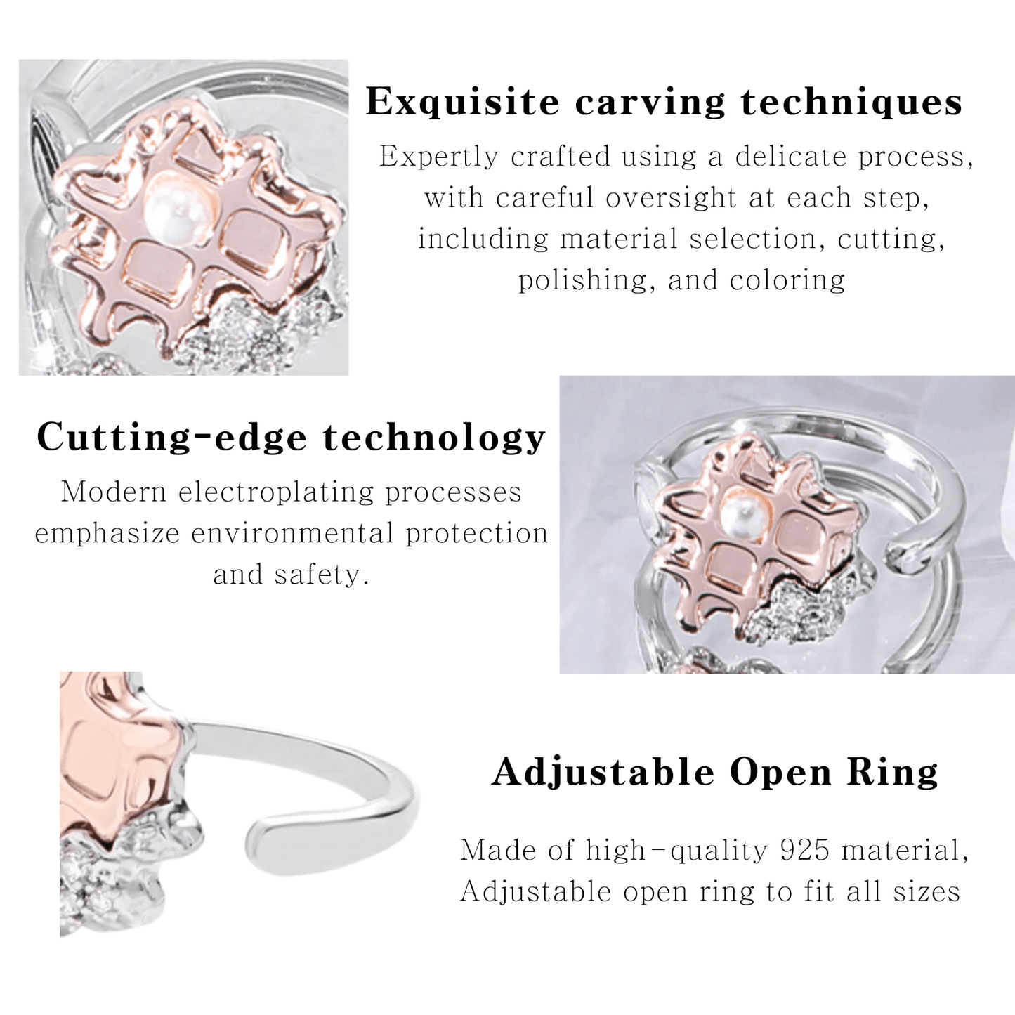 Rose Gold Pearl Waffle Ring - Enola&SHEPersonalized RingsPersonalized RingsPersonalized RingsRose Gold Pearl Waffle Ring