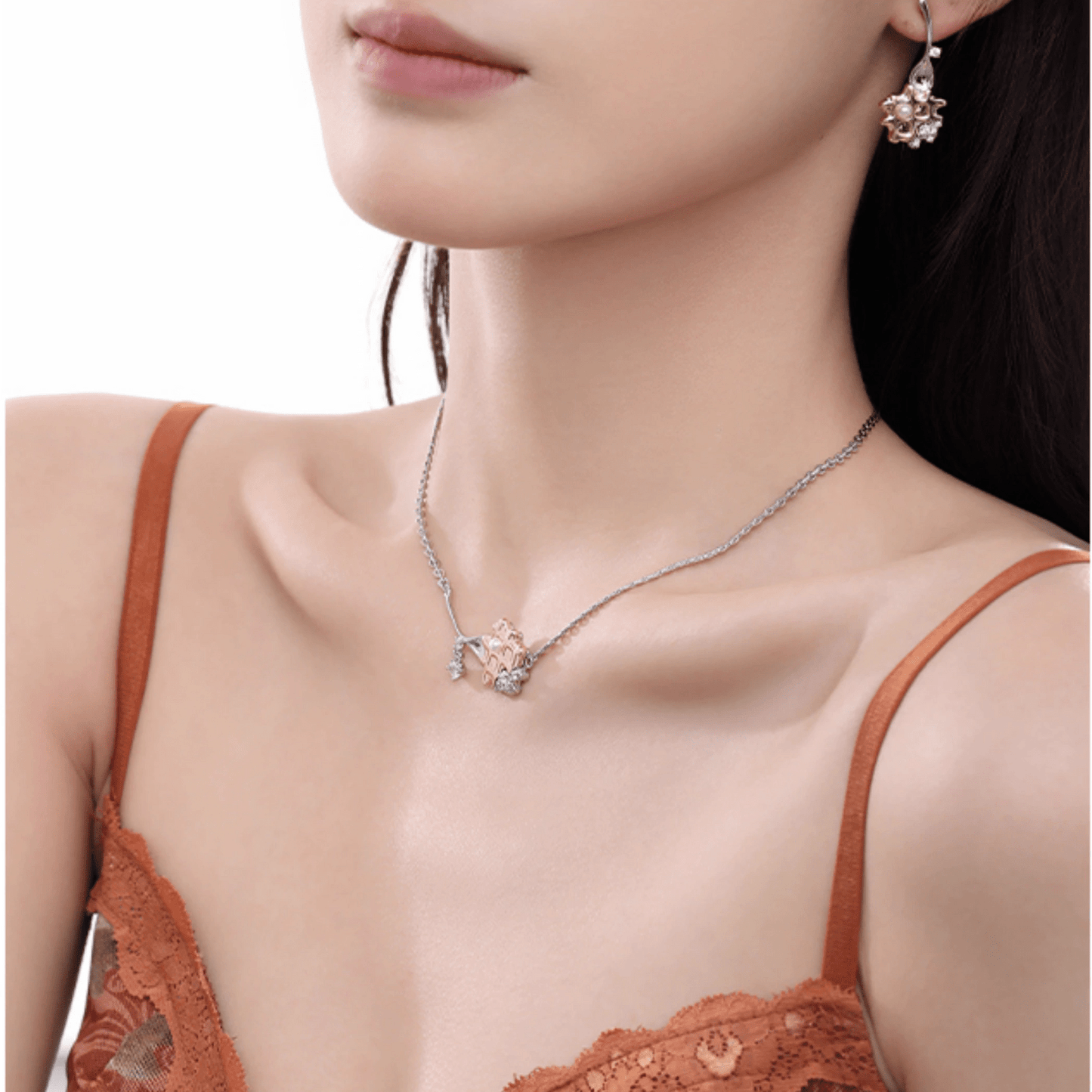 Rose Gold Waffle Necklace - Enola&SHEPersonalized NecklacePersonalized NecklacePersonalized NecklaceRose Gold Waffle Necklace