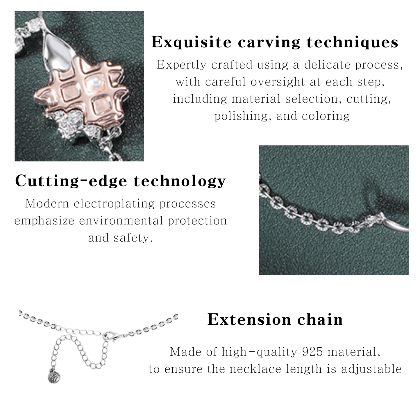 Rose Gold Waffle Necklace - Enola&SHEPersonalized NecklacePersonalized NecklacePersonalized NecklaceRose Gold Waffle Necklace