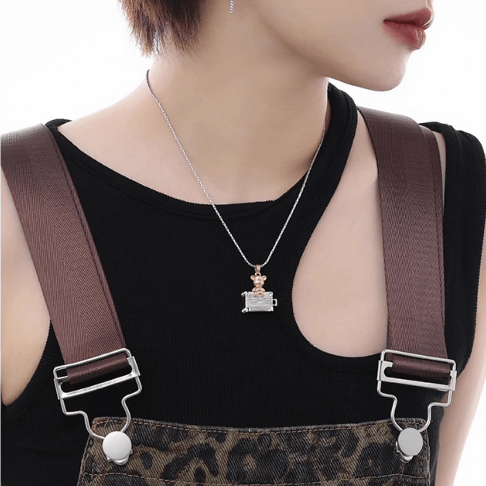 925 Charming Teddy Bear Pendant Necklace - Enola&SHEPersonalized NecklacePersonalized NecklacePersonalized Necklace925 Charming Teddy Bear Pendant Necklace