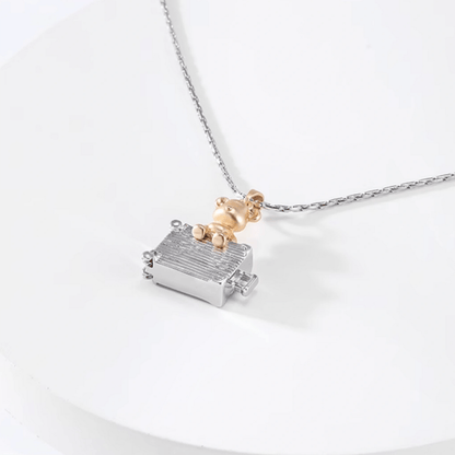 925 Charming Teddy Bear Pendant Necklace - Enola&SHEPersonalized NecklacePersonalized NecklacePersonalized Necklace925 Charming Teddy Bear Pendant Necklace