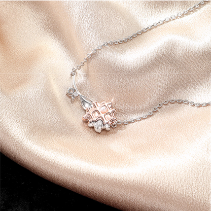 Rose Gold Waffle Necklace