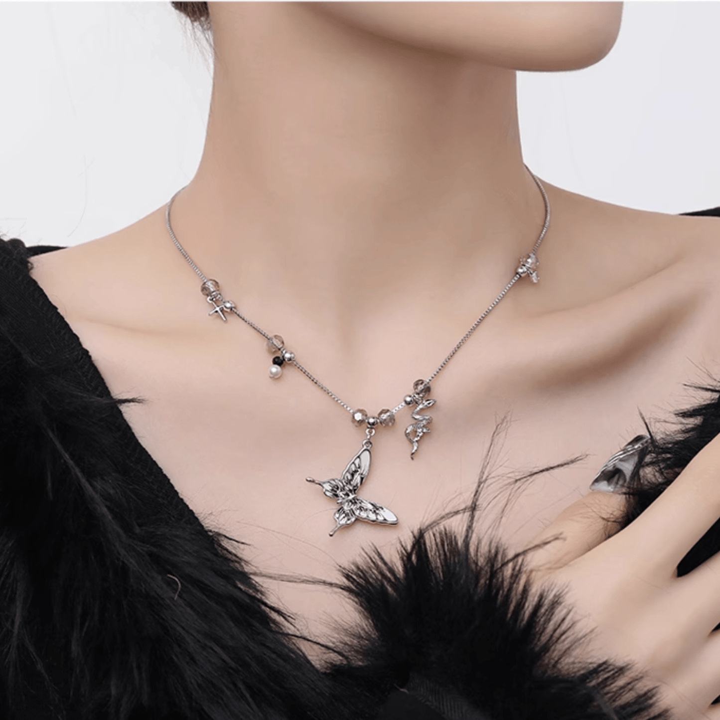 Butterfly Snake Necklace - Enola&SHEPersonalized NecklacePersonalized NecklacePersonalized NecklaceButterfly Snake Necklace