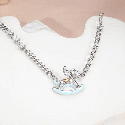 Carousel Horse Charm Pendant Necklace - Enola&SHEPersonalized NecklacePersonalized NecklacePersonalized NecklaceCarousel Horse Charm Pendant Necklace