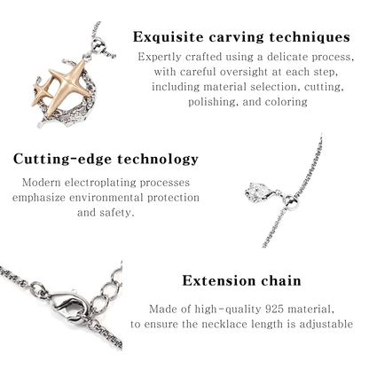 Moon Phase Necklace with Crystal Star - Enola&SHEPersonalized NecklacePersonalized NecklacePersonalized NecklaceMoon Phase Necklace with Crystal Star