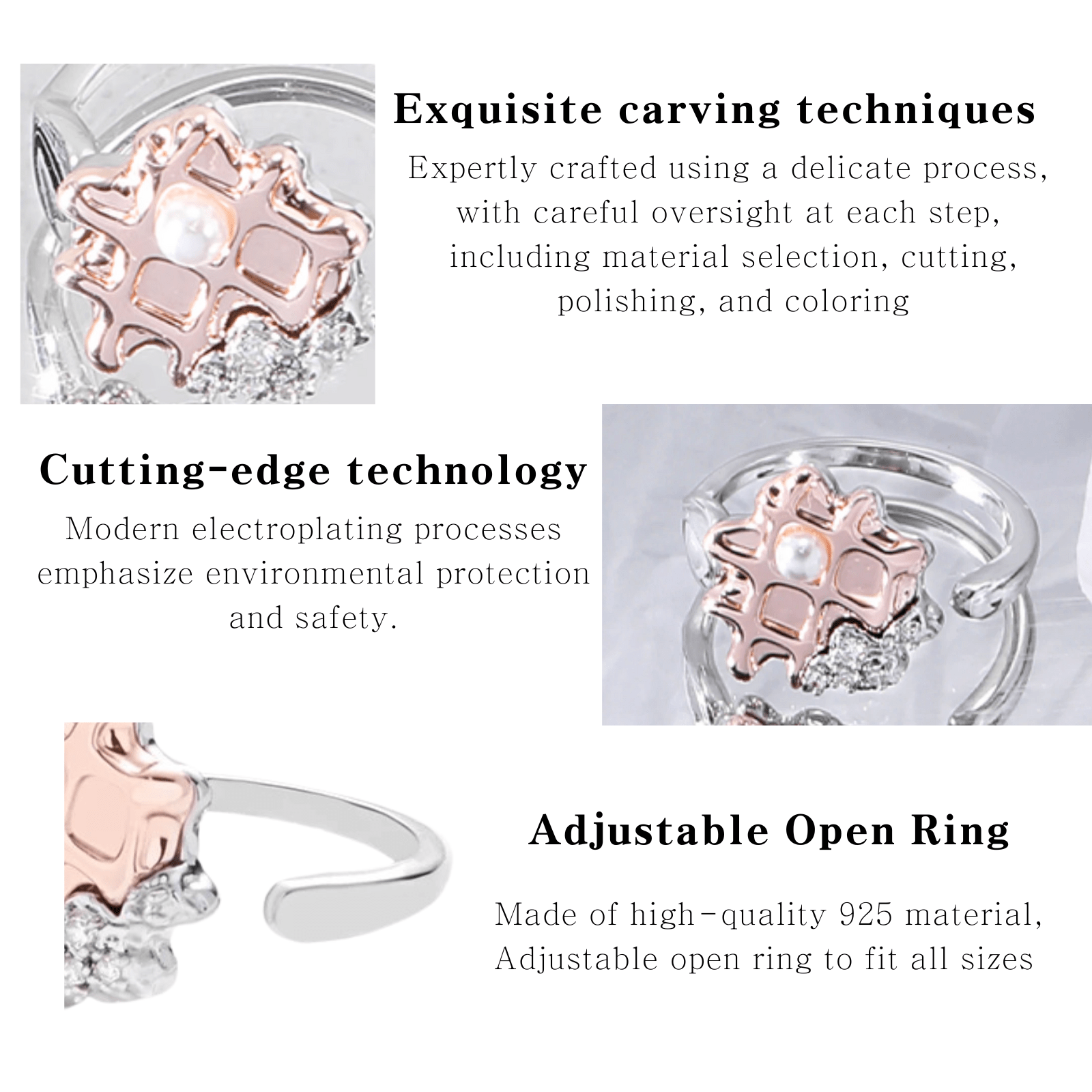Rose Gold Pearl Waffle Ring - Enola&SHEPersonalized RingsPersonalized RingsPersonalized RingsRose Gold Pearl Waffle Ring