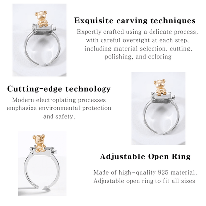 Whimsical Teddy Bear Adjustable Ring - Enola&SHEPersonalized RingsPersonalized RingsPersonalized RingsWhimsical Teddy Bear Adjustable Ring